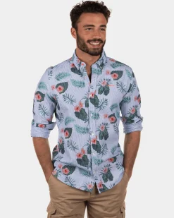 Blumenhemd Coe's Hole - Light Blue