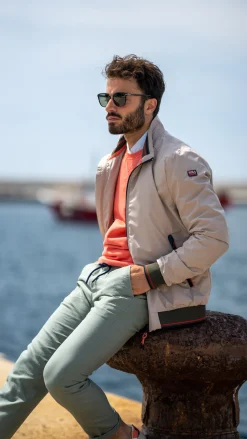 Bomberjacke aus Nylon - Shimmering Sand