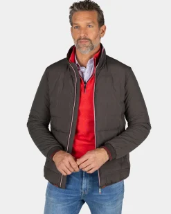 Braune Polyester-Bomberjacke - Mud