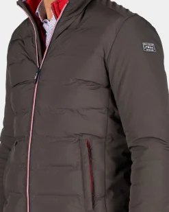 Braune Polyester-Bomberjacke - Mud