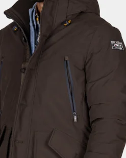 Canvas dunkelbrauner Parka - Dark Mocca