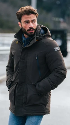 Canvas dunkelbrauner Parka - Dark Mocca