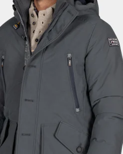 Canvas grauer Parka - Ash Grey