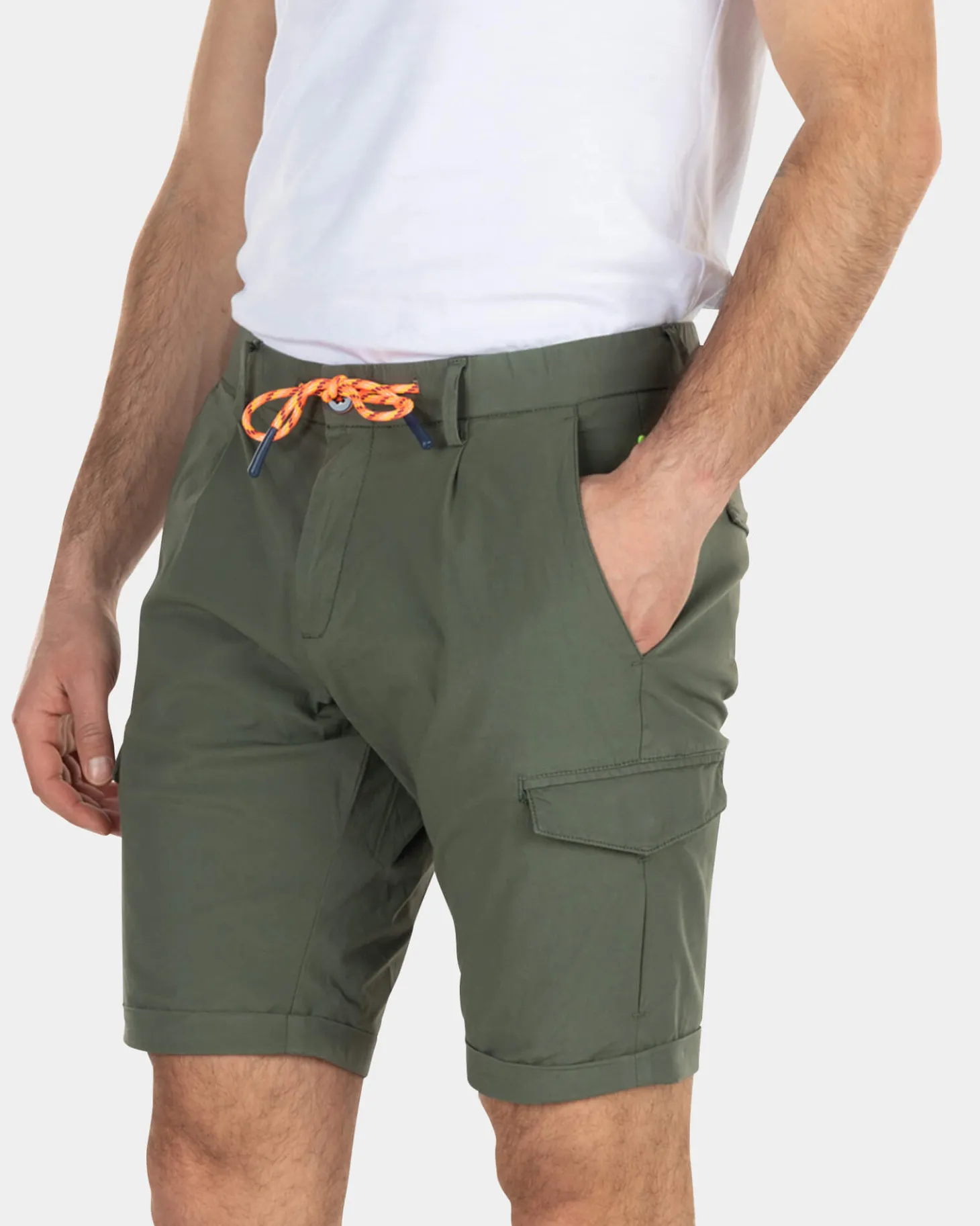 Cargo-Shorts aus Baumwolle - High Summer Army