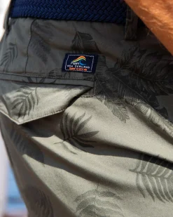 Cargo-Shorts aus Baumwolle mit Blumendruck - High Summer Army