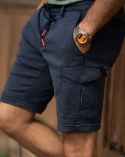 Cargo-Shorts aus Lyocell-Baumwolle - Key Navy