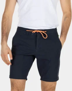 Chino-Shorts aus Baumwolle mit Kordelzug - High Summer Navy