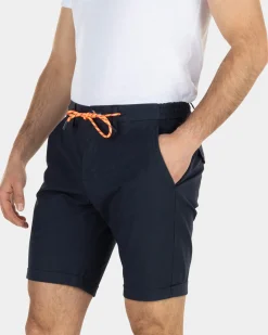 Chino-Shorts aus Baumwolle mit Kordelzug - High Summer Navy