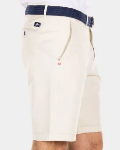 Chino-Shorts aus Baumwolle - Cream