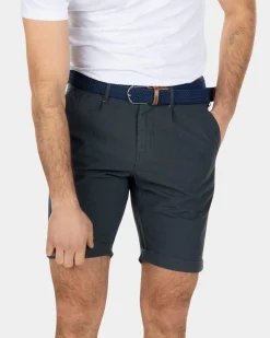 Chino-Shorts aus Baumwolle - Green Grey