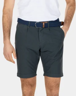 Chino-Shorts aus Baumwolle - Green Grey