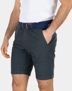 Chino-Shorts aus Baumwolle - Green Grey