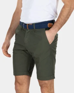 Chino-Shorts aus Baumwolle - Army