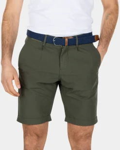 Chino-Shorts aus Baumwolle - Army