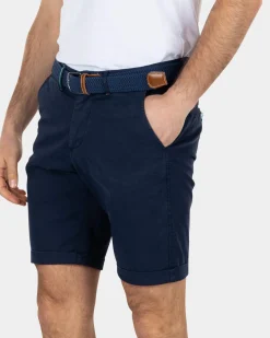 Chino-Shorts aus Baumwoll-Stretch - Key Navy