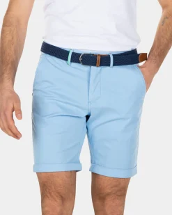 Chino-Shorts aus Baumwoll-Stretch - Bright Sky