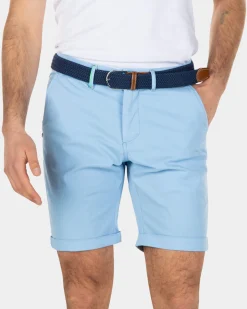 Chino-Shorts aus Baumwoll-Stretch - Bright Sky