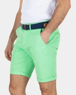 Chino-Shorts aus Baumwoll-Stretch - Sea Green