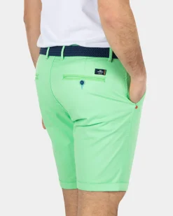 Chino-Shorts aus Baumwoll-Stretch - Sea Green