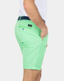 Chino-Shorts aus Baumwoll-Stretch - Sea Green