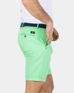 Chino-Shorts aus Baumwoll-Stretch - Sea Green