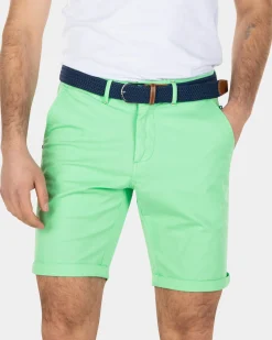 Chino-Shorts aus Baumwoll-Stretch - Sea Green
