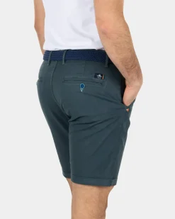 Chino-Shorts aus Baumwoll-Stretch - Green Grey