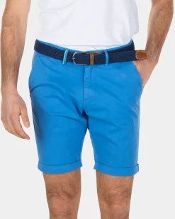 Chino-Shorts aus Baumwoll-Stretch Blau