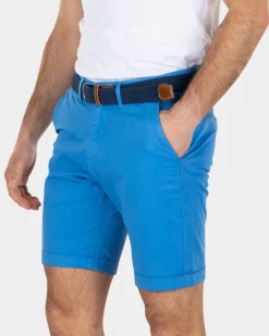 Chino-Shorts aus Baumwoll-Stretch Blau