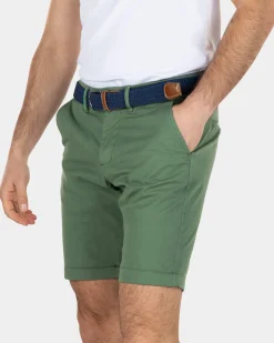 Chino-Shorts aus Baumwoll-Stretch - Active Army