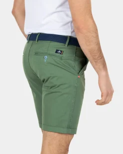 Chino-Shorts aus Baumwoll-Stretch - Active Army