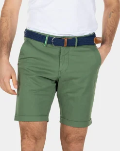 Chino-Shorts aus Baumwoll-Stretch - Active Army
