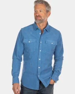 Corduroy overshirt Opuiaki - Cook's Blue
