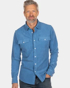 Corduroy overshirt Opuiaki - Cook's Blue