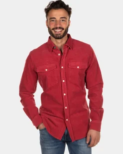 Corduroy overshirt Opuiaki - Cardinal Red