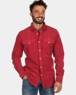 Corduroy overshirt Opuiaki - Cardinal Red