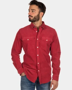 Corduroy overshirt Opuiaki - Cardinal Red