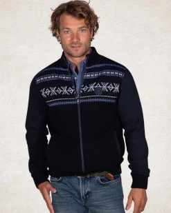 Dunkelblaue Strickjacke - Pitch navy