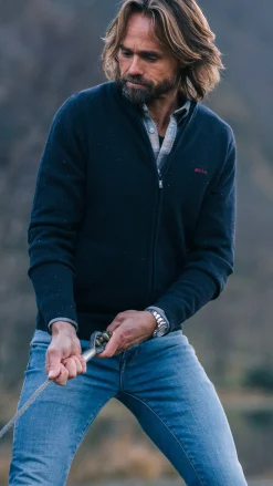 Dunkelblaue Wolljacke - Winter Navy