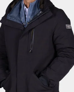 Dunkelblauer wattierter Parka - Winter Navy