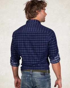 Dunkelblaues Hemd aus Baumwollcord - Pitch navy