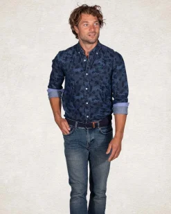 Dunkelblaues Hemd mit Aufdruck - Pitch Navy