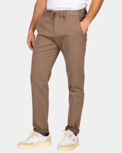 Dunkelbraune Jersey Chino - Dark Mocca