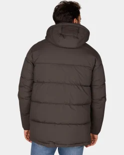 Dunkelbraune wattierte Jacke - Dark Mocca