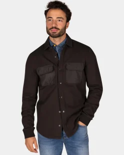 Dunkelbraunes Fleece-Overshirt - Dark Mocca