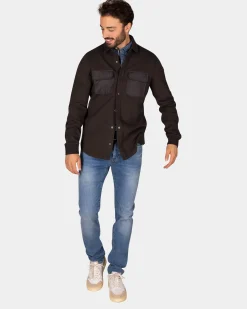 Dunkelbraunes Fleece-Overshirt - Dark Mocca