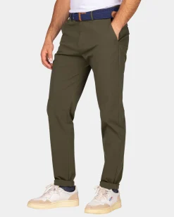 Dunkelgrüne Chino mit Stretch - Quartz Green