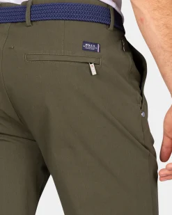 Dunkelgrüne Chino mit Stretch - Quartz Green