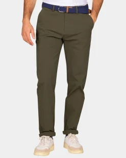 Dunkelgrüne Chino mit Stretch - Quartz Green