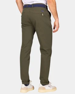 Dunkelgrüne Chino mit Stretch - Quartz Green